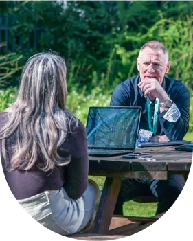 emma and paul chatting